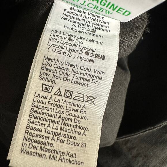 J. Crew Seaside Cargo Pant in Linen Tencel Lyocell Blend Black 6 BW529 - Picture 8 of 12